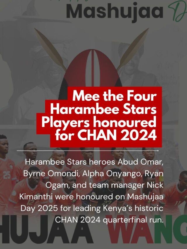 Four Harambee Stars honoured for CHAN 2024 heroics.